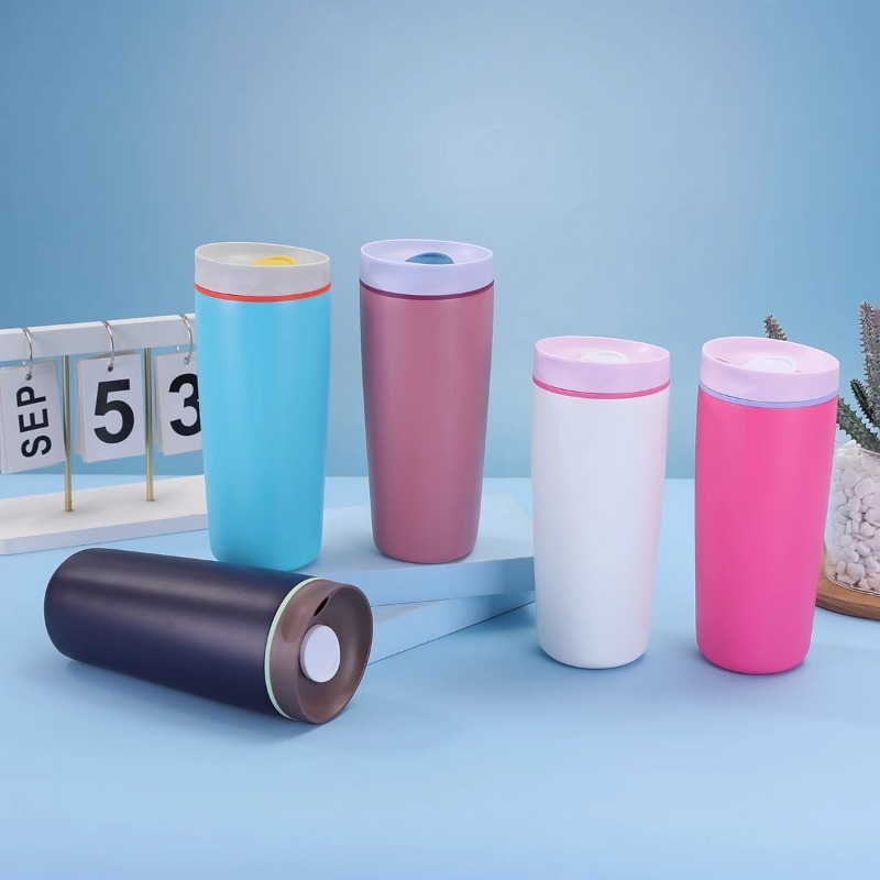 2025 New Insulated Stainless-Steel Water Bottle Coffee Tumbler Reusable Iced Coffee Cup Hot Coffee Travel Mug Perfect for Cappuccino BPA 12 oz/20 oz G