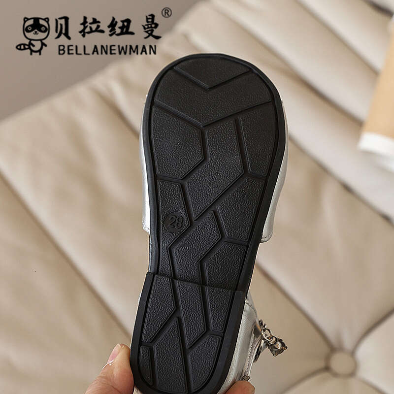 Children's 2025 Summer New Girls' Rhinestone Princess Sandals Korean Style Kids' Soft Sole Fashion Single Shoes
