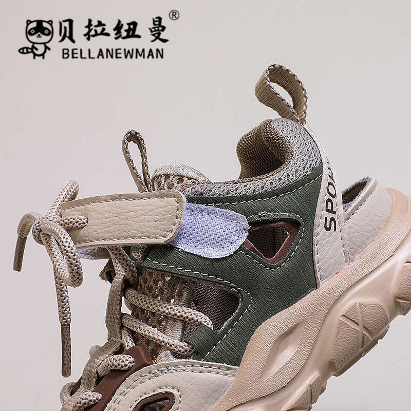 Children's Casual Sandals 2024 Spring Summer New Boys' Single Mesh Breathable Sports Girls' Fashion Dad Shoes