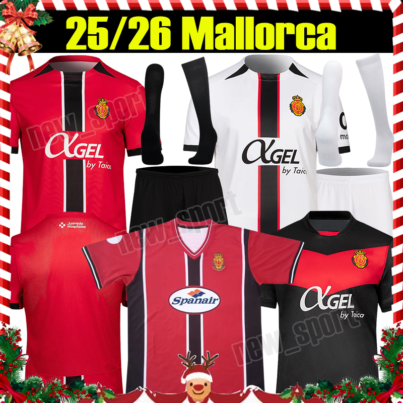 4XL 2025/26 RCD Mallorca Soccer Jerseys Retro 2001 02 LARIN MURIQI DANI RODRIGUEZ VALJENT ABDON VALERY S.DARDER NAVARRO J.MOJICA Men Home Away kids kits Football Shirts