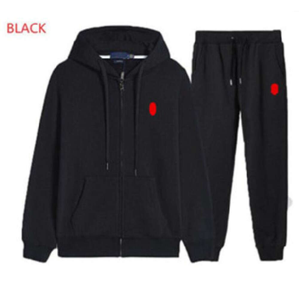 Ralf Laure Hoodie Embroidery Pony Tracksuit Set Men Womens Sportswear 2 Piece Outfits Zip Up Hoodie Polo Jacket Baggy Joggers Sweatpants Designer Horse Suit 4B7