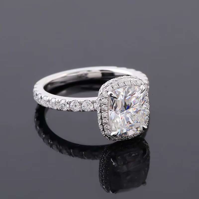 Wholesale Custom Rings for Wedding Band 10k/14k/18k Plated 2.5ct VVS Moissanite Ring for Women