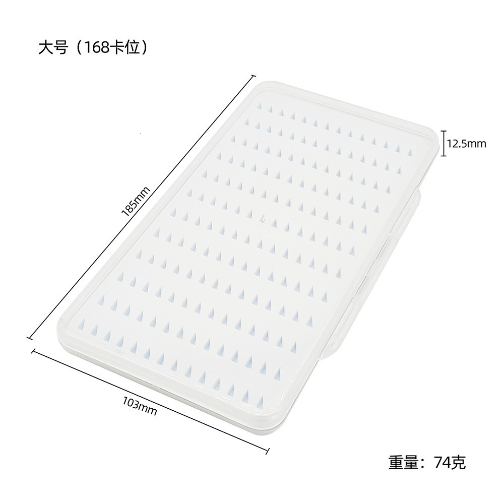 Ultra-thin transparent fly fishing bait box made of plastic PP with EVA inner lining. Fishing fly hook box accessory 240603