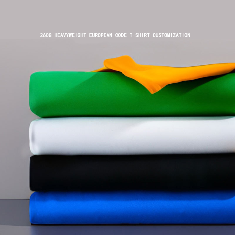 260 grams of heavy tide brand T-shirt In summer, men and women couples absorb moisture, light and breathable, solid color and versatile round neck sle