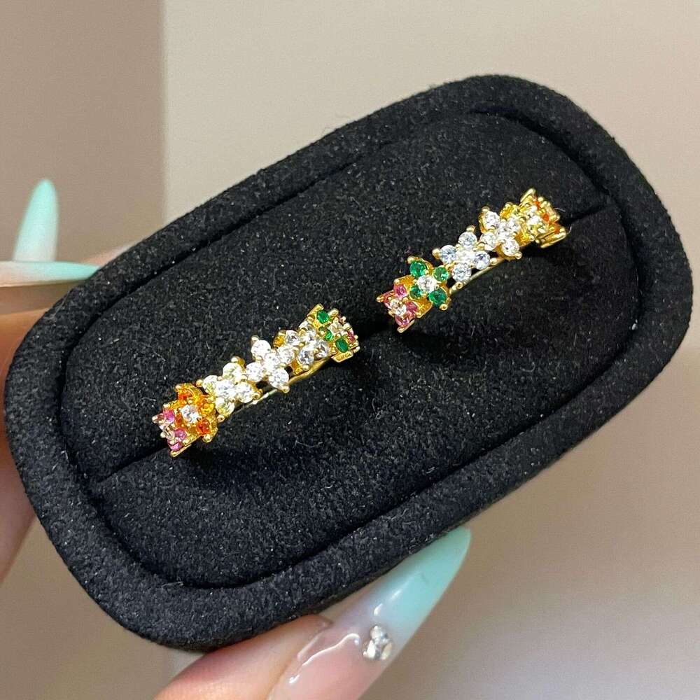 S Pure Silver Monet Garden Dopamine Niche Design High-end Elegant Versatile Exquisite Ring for Women