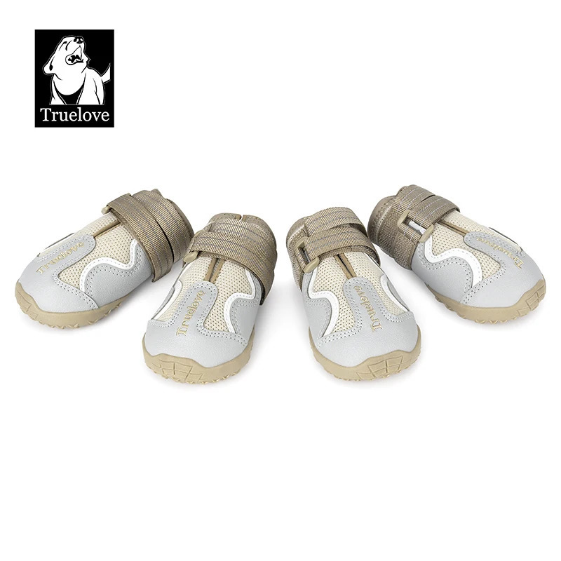 Truelove Breathable Dog Shoes with TPR Sole Flexible Protectable Soft Outsole Classic Outdoor Dog Boots All Breed 4Pcs TLS3962 250709