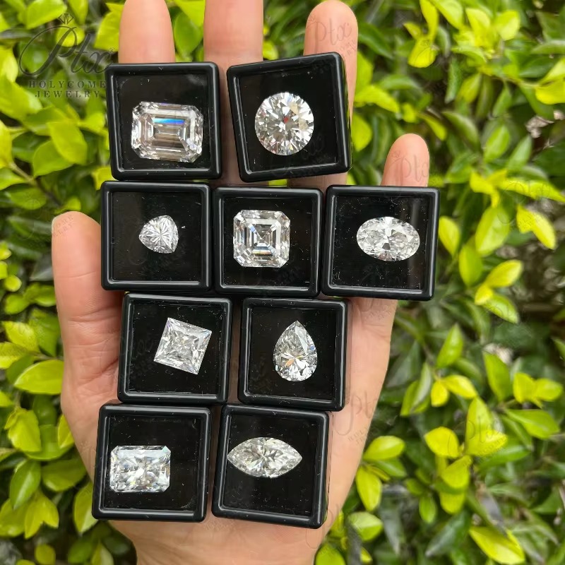 Wholesale White Moissanite Various Shapes 0.1 Carat to 10 Carats High Quality Brilliant Cut D Color VVS1 Clarity Loose Moissanite for Engagement Rings
