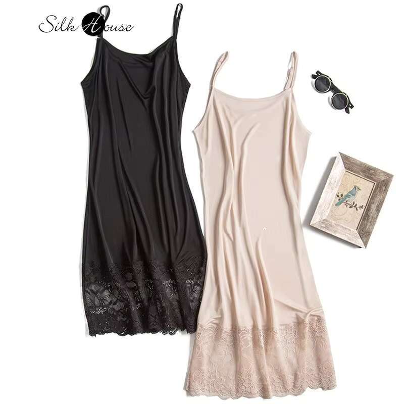 Knitted Silk Dungaree Slip Dress Lace Underskirt Nightdress 2021 New Fashion Womens Clothing dongdumaoyi
