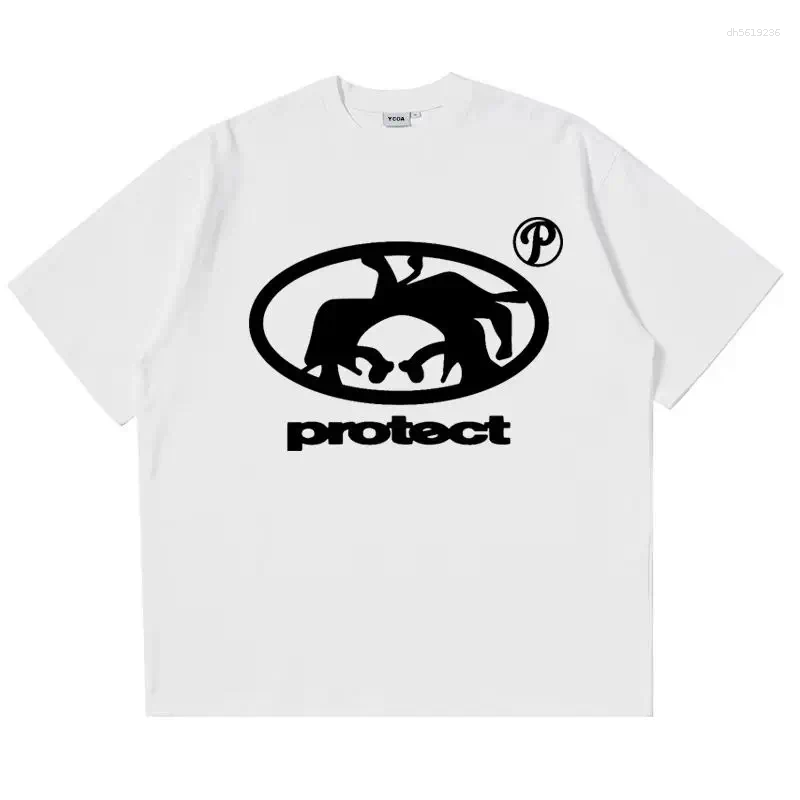 Designer Men's T Shirts PROTECT T-Shirt Oversized Graphics Casual Cotton Top Harajuku Men Women Hip Hop Tee Streetwear Clothing