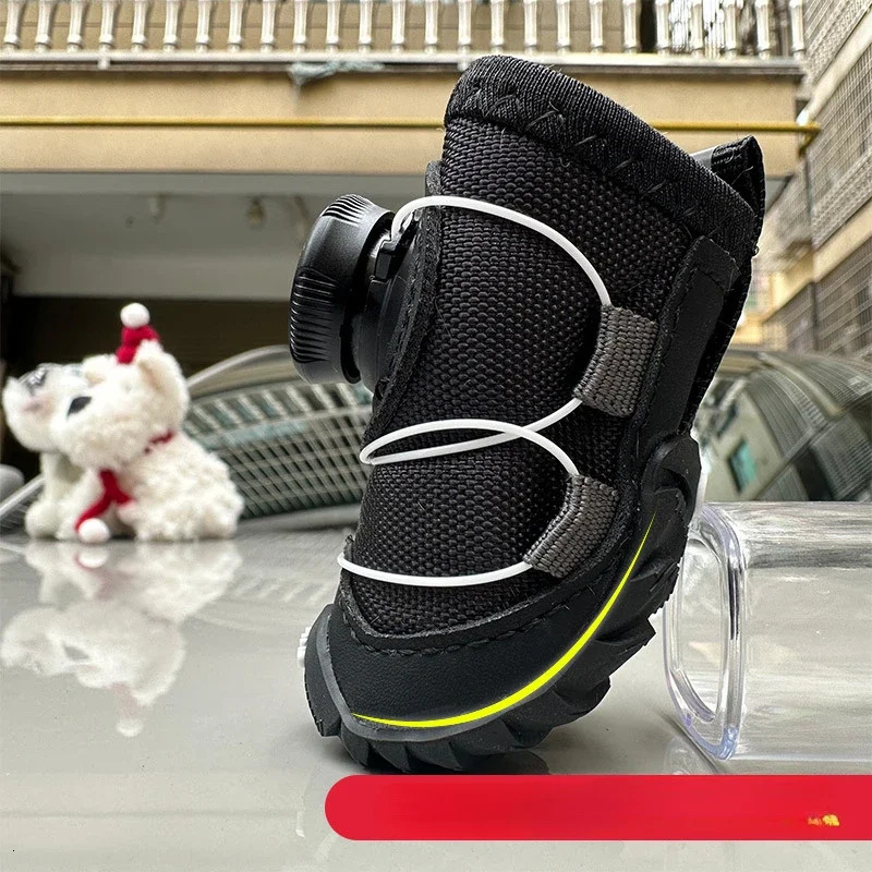 Winter Dog Shoes Warm Fleece Puppy Pet Shoes Waterproof Dog Snow Boots For Small Dogs Chihuahua Yorkie Teddy Shoes 250709