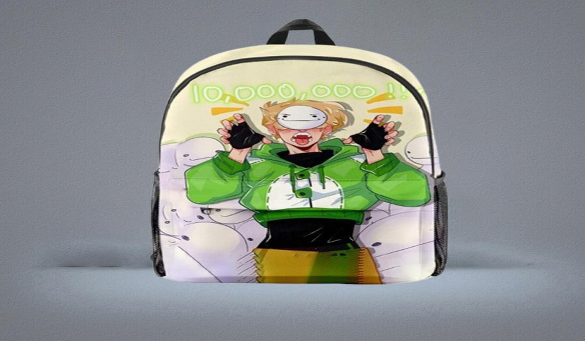 Backpack 3D Dream Smp Dreamwastaken Men Waterproof Women Laptop Boys Girls Oxford Cartoon Schoolbag2139431
