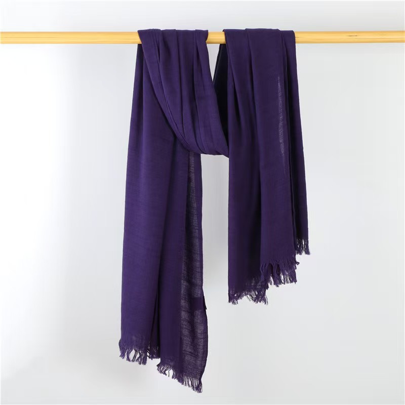 T1211 Winter unisex soft and fluffy Japanese style unprinted cotton scattered beard gradient shawl scarf