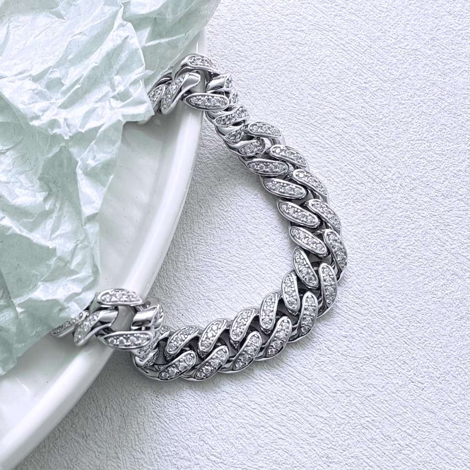 Vvs Moissanite Diamond 10mm Bracelet Mens Gold Plated S925 Cuban Link Chain Hiphop Bracelet Jewelry 10mm