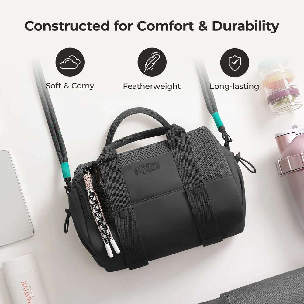 Boston for Women Mini Duffel Shoulder Crossbody Bag Waterproof with Wet Pocket Gym Travel Daily Beach Weekender