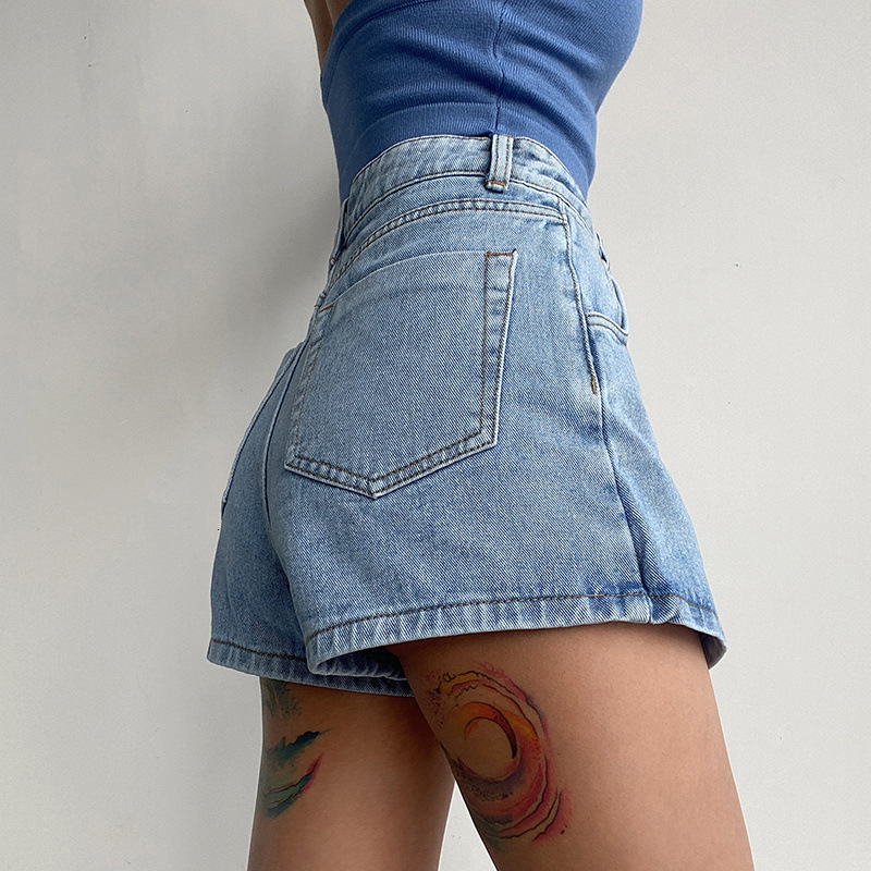 2025 New women's dress, new denim short skirt, women's high waisted half skirt, summer hot girl design, A-line short skirt, new designer dre