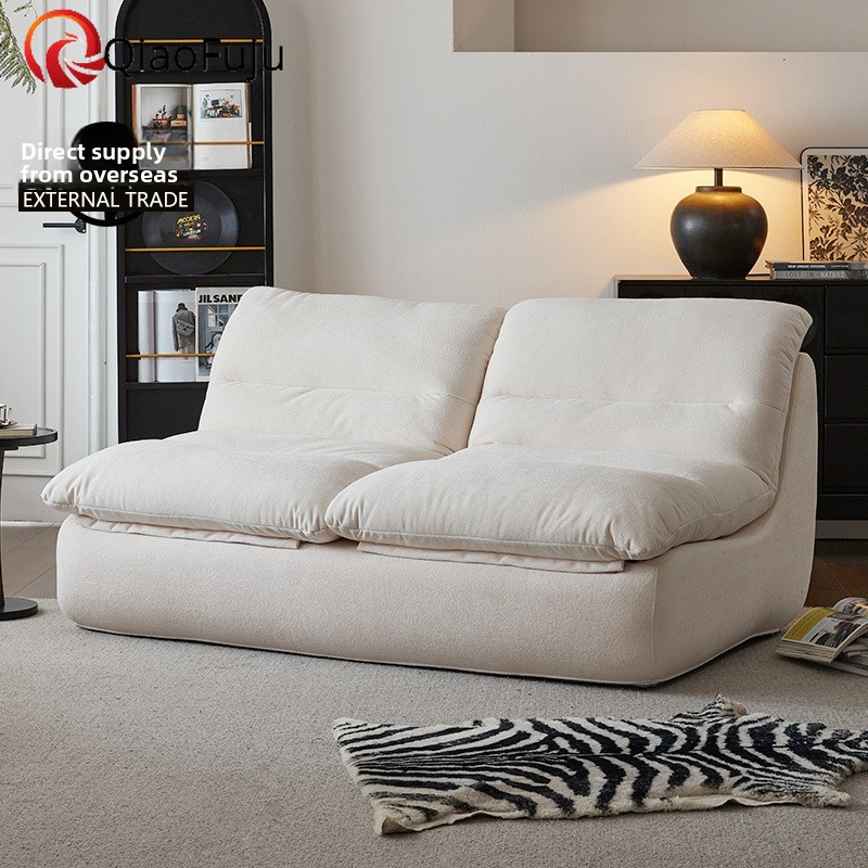 Single sofa compressed sofa chair Small recliner Fabric combination Lazy leisure chair apartment Living room Bedroom Roll bag sofa Boneless sponge apa