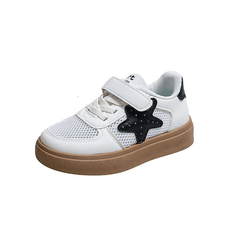 Bella Newman Girls Thick-Soled Single Mesh Sneakers 2024 Spring Summer New Boys Fashion Sports Children's White Shoes