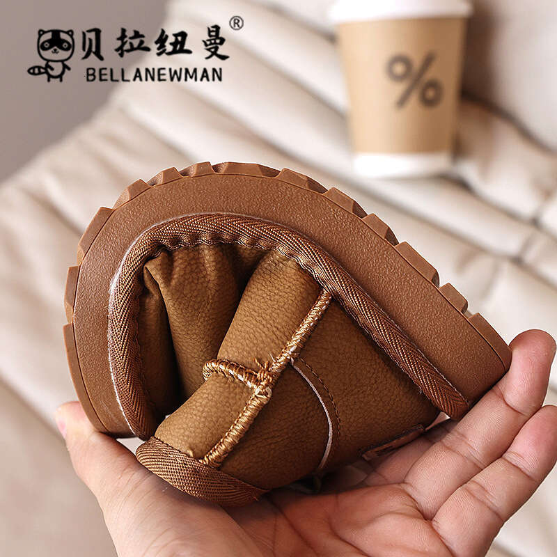 Children's Thickened Warm Snow 2024 Winter New Girls' Black Cotton Boys' Short Boots Medium and Large Kids' Shoes