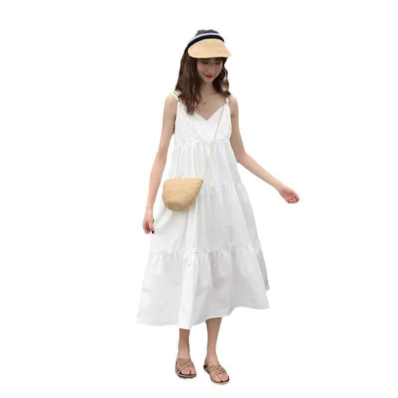Strappy For Women Summer New Sweet And Salty Fairy Forest Style Loose Slimming Dress B5