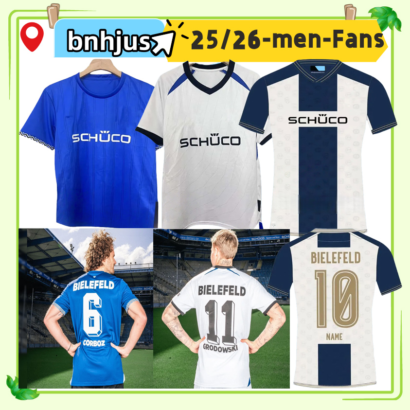 25 26 120th Anniversary Arminia Bielefeld Soccer JerseyS 25 26 KANIA CORBOZ WORL GRODOWSKI SARENREN BAZEE OPPIE YOUNG Centenary Special Football Shirt Uniforms