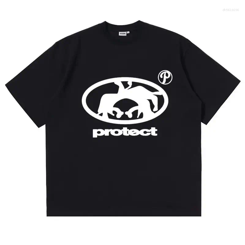 Designer Men's T Shirts PROTECT T-Shirt Oversized Graphics Casual Cotton Top Harajuku Men Women Hip Hop Tee Streetwear Clothing
