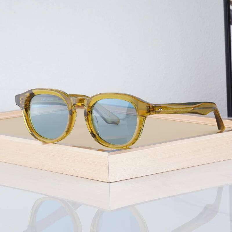 Johnny Polarized Sunglasses Men Women Brand Lemtosh Sun High Quality Vintage Acetate Frame Glasses DAHVEN