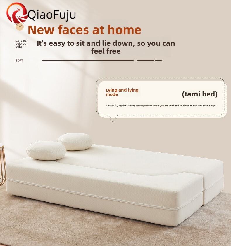 Variable Sofa Bed Dual-purpose Sofa China's Factory Vacuum Compressed Sofa Small Apartment Straight Row Single Double Sofa Bed Living Room Furnit
