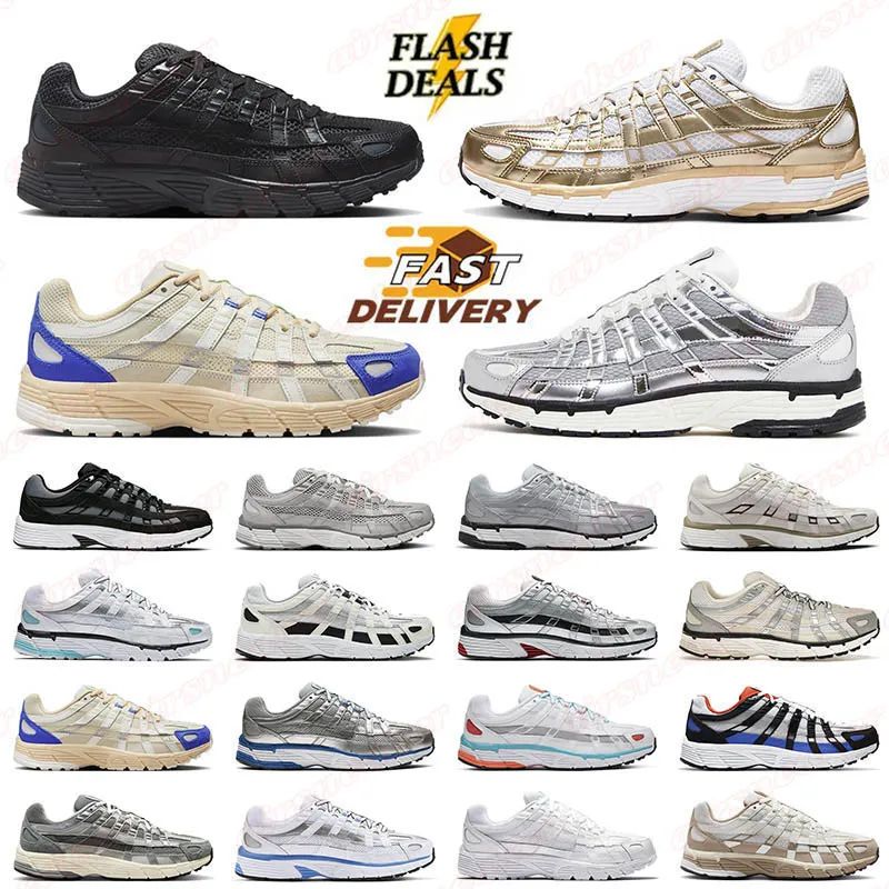 2025 Arrival Sports P6000 Shoes Gold Premium Black Platinum Tint Metallic Silver Mens Women Racer Blue Khaki Flat Pewter Men P 6000 Trainers Sneakers 36-45