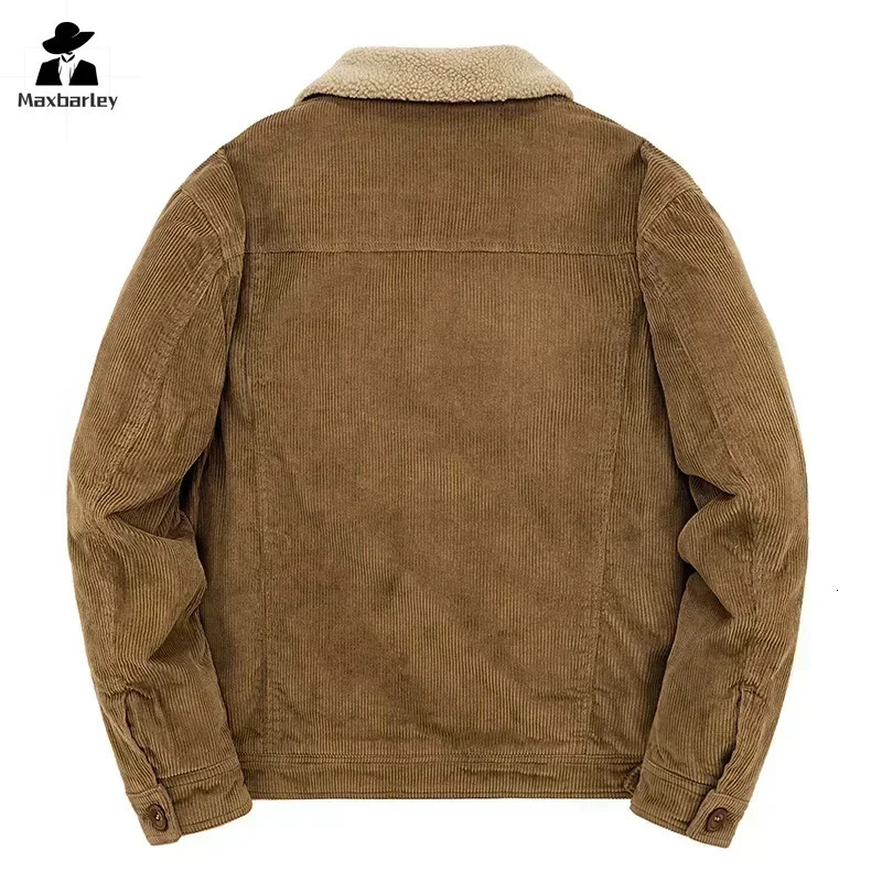 Male Cotton Jackets Padded Warm Loose Parka Coat Corduroy Short Jacket Man Solid Zip Windbreaker Winter Mens Fleece Jacket 250708