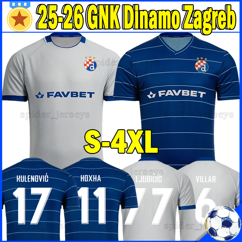 XXXL 4XL 25 26 GNK Dinamo Zagreb Soccer Jerseys KULENOVIC STOJKOVIC LJUBICIC VILLAR Men Uniforms 2025 2026 TORRENTE THEOPHILE MMAEE S.DOMINGUEZ Football Shirts
