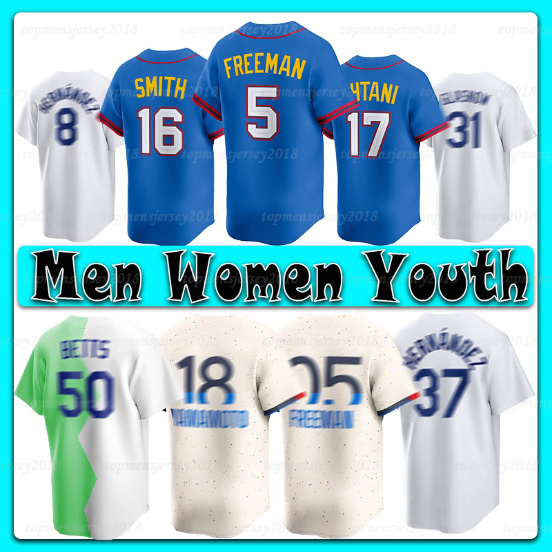 17 Shohei Ohtani Baseball Jersey 8 Enrique Hernandez Los Angeleses 5 Freddie Freeman 18 Yoshinobu Yamamoto 50 Mookie Betts 34 Fernando Valenzuela 31 Mike Piazzas