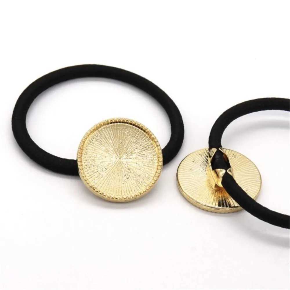 5-20Pcs/Lot Hair Bands Hair Ties Cabochon Setting Frame Tray Moon Star Round Bezel For DIY Women Hair Accessories Jewelry Making W250714V