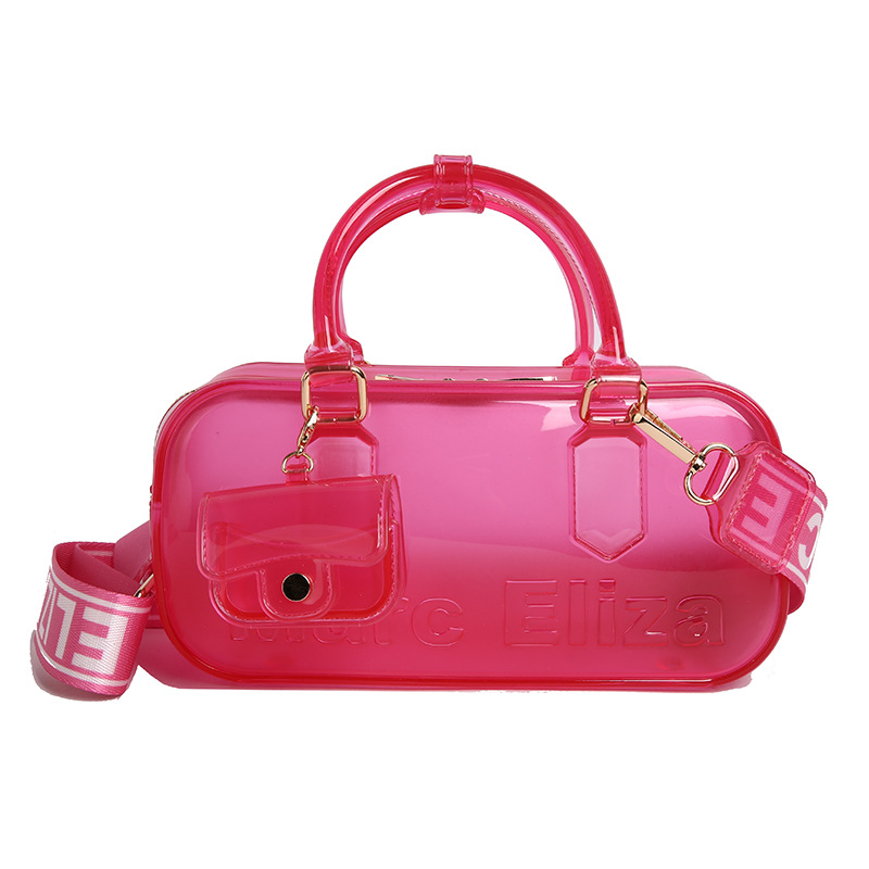 Women's PVC Jelly 2025 Fashionable Niche Single shoulder Cross body Casual and Versatile Hand - held Pillow Bags