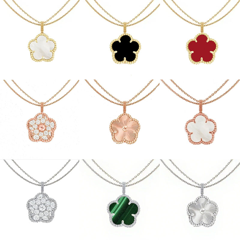 Fashion brand clover necklace luxury 25 mm large pendant necklace new fashion sweater chain stainless steel designer jewelry for women