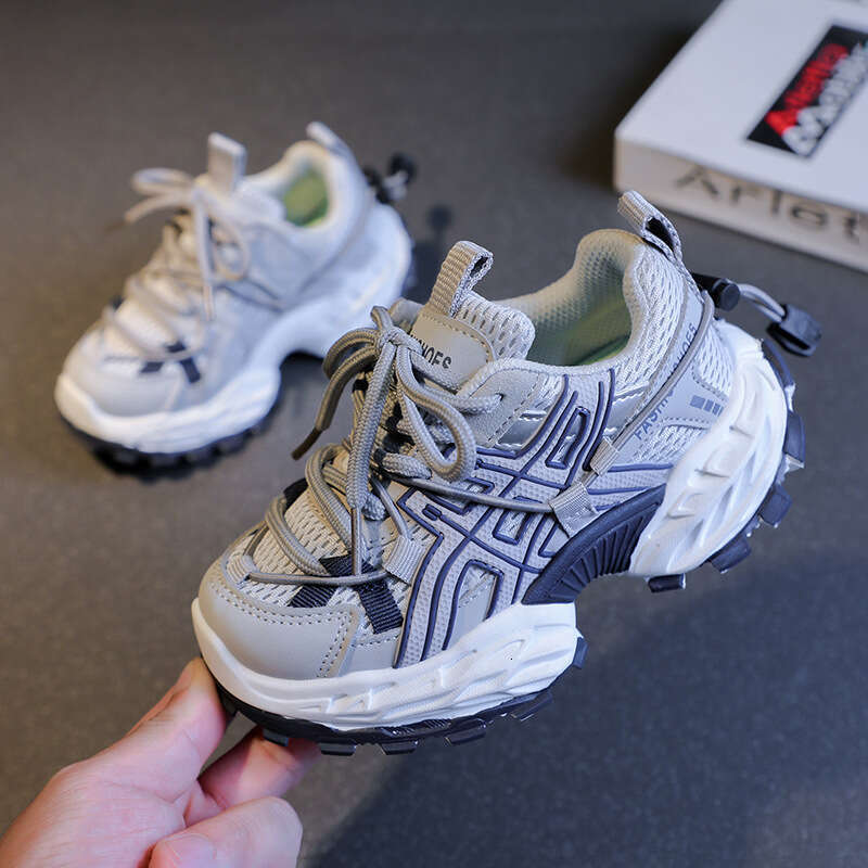2025 Autumn New Korean Style Children's Breathable Running Girls' Fashion Dad Boys' Sports Shoes Trendy