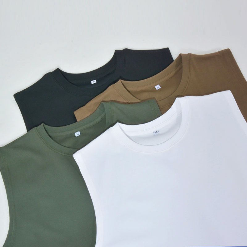 Zero sense quick-drying cotton vest In summer, men and women couples absorb moisture, light and breathable, solid color and versatile round neck sleev