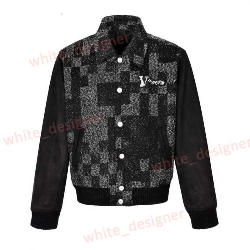 Luxury Designer Men's Jackets High Version 25SS New Pearl Letter Checkerboard Baseball Jacket for Men and Women Cardigan jacket