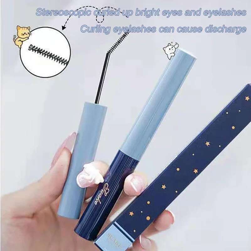 Ultra-fine Curl Thick Lengthening Eyelash Waterproof Non-sdge Brown Natural Curling Fine Brush Mascara Makeup X250715