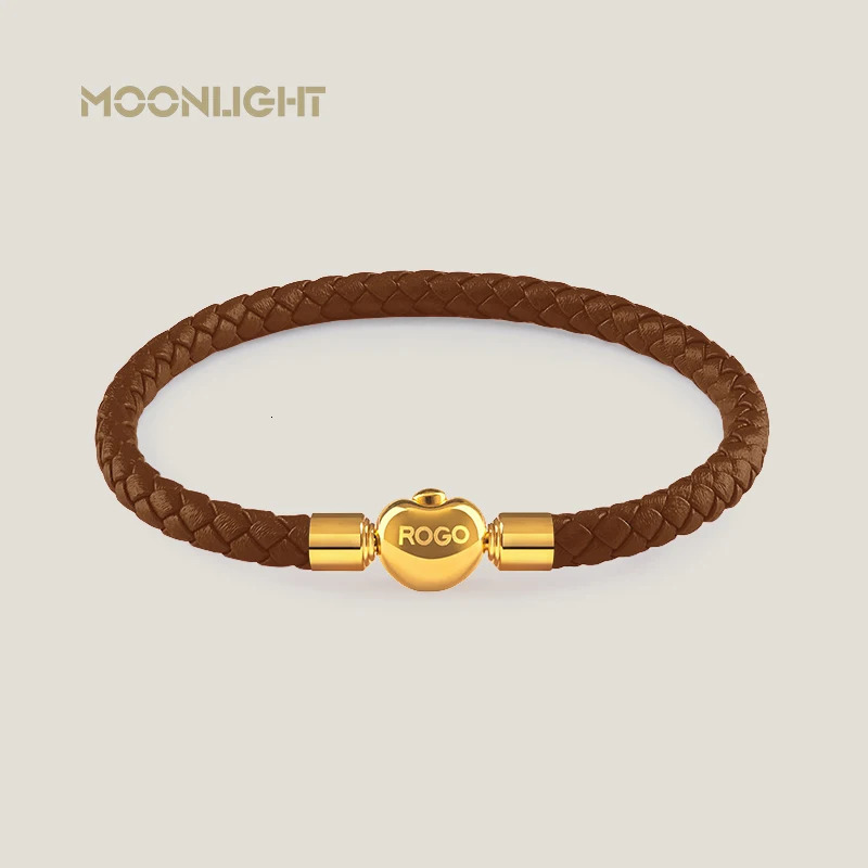 Lucky Golden Treasure Genuine Braided Leather Charm Bracelet for Woman Simple Black Red Female Fashion Jewelry Accessories Gift 250712