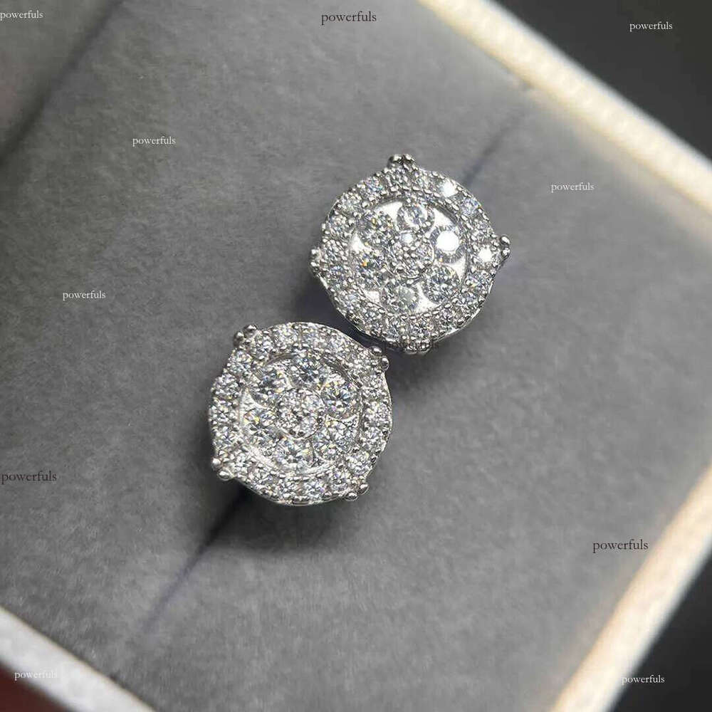 Designer Jewelry Wholesale Price Popular Hot Sale Iced Out Sterling Sier Jewellery Moissanite Vvs Screw Back Stud Earrings Category Gift