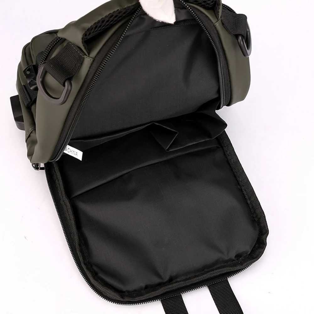 Men Nylon Crossbody Bag with USB Charging Port Multifunction Outdoor Travel Waterproof Daypack Male Casual Messenger Bags