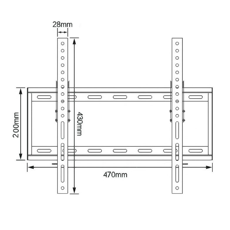 Tilt TV mount Adjustable Tilt Wall Mount for TVs - Easy Installation 47TL