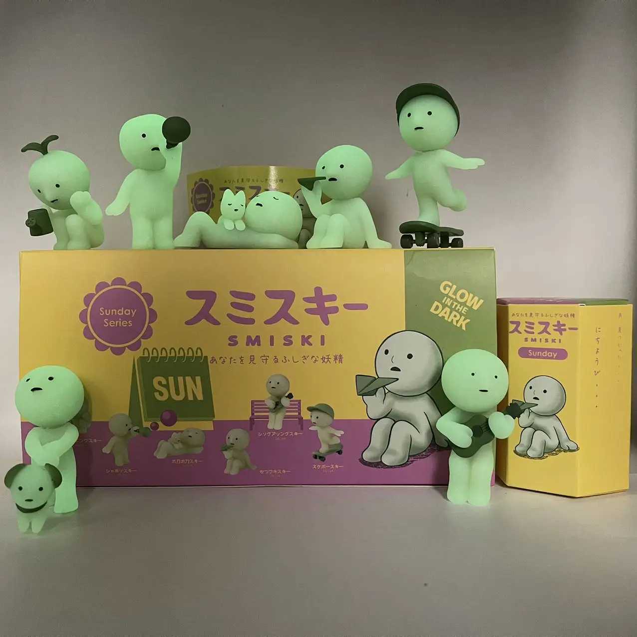 New Smiski Sunday Series Blind Box Anime Figure Glow In The Dark Model Doll Desktop Ornament Collection Decor Toys Birthday Gift X250715