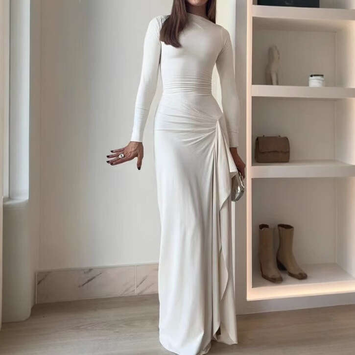 Spring New Women's Fashion Sexy Slim Fit Split Dress B5