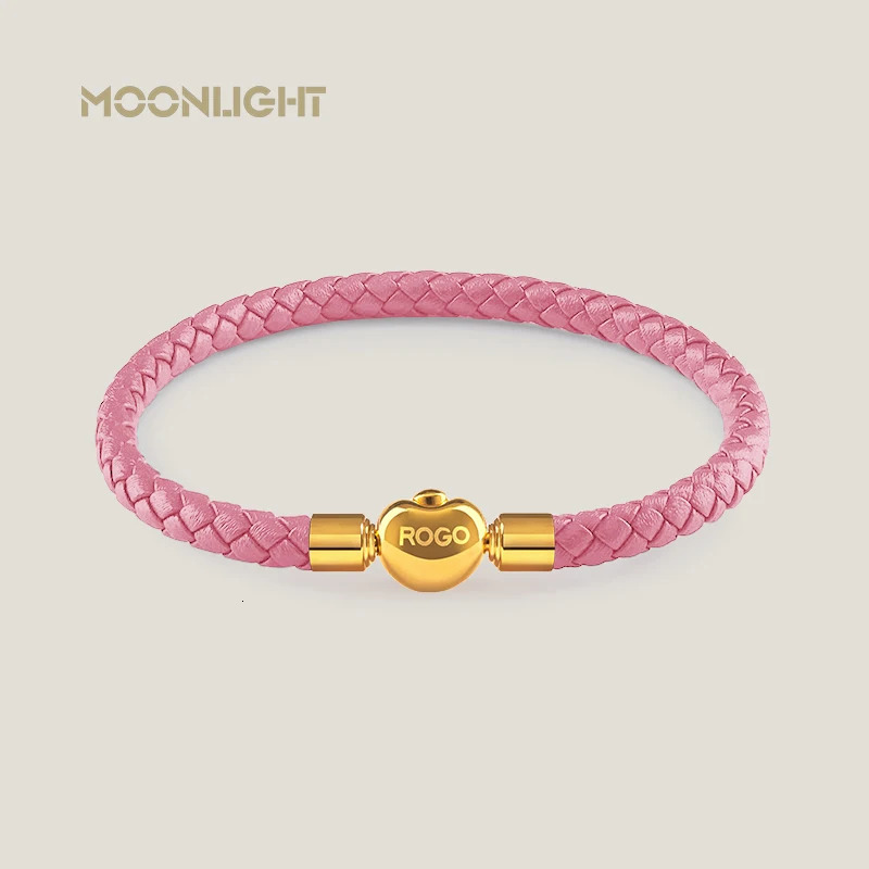 Lucky Golden Treasure Genuine Braided Leather Charm Bracelet for Woman Simple Black Red Female Fashion Jewelry Accessories Gift 250712