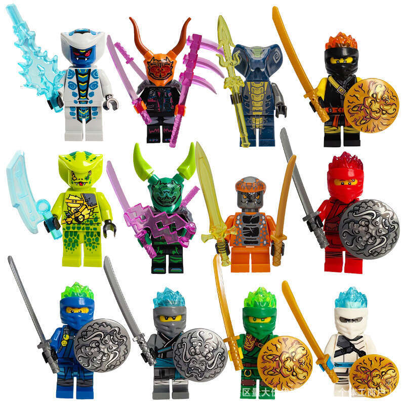 8 Superhero Ninja PUBG Pixel World Building Blocks Figures Educational Assembly Toys