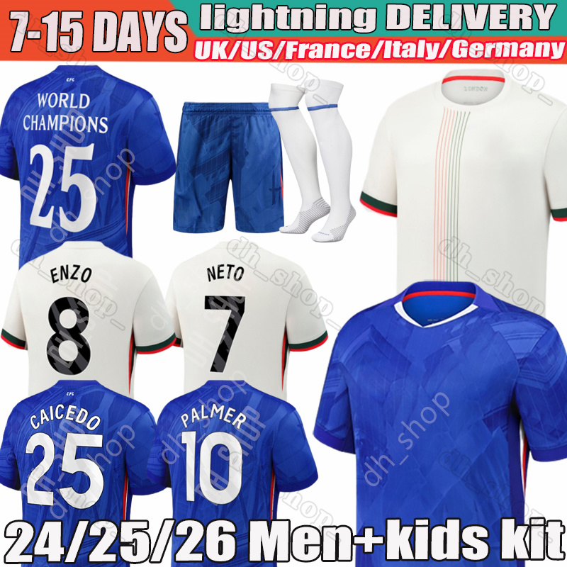 CFC 24 25 26 chelseas PALMER NKUNKU ENZO Soccer Jersey CAICEDO jersey COLWILL Cucurella JAMES Disasi N.JACKSON 2025 football shirt Men Kids Kit sock