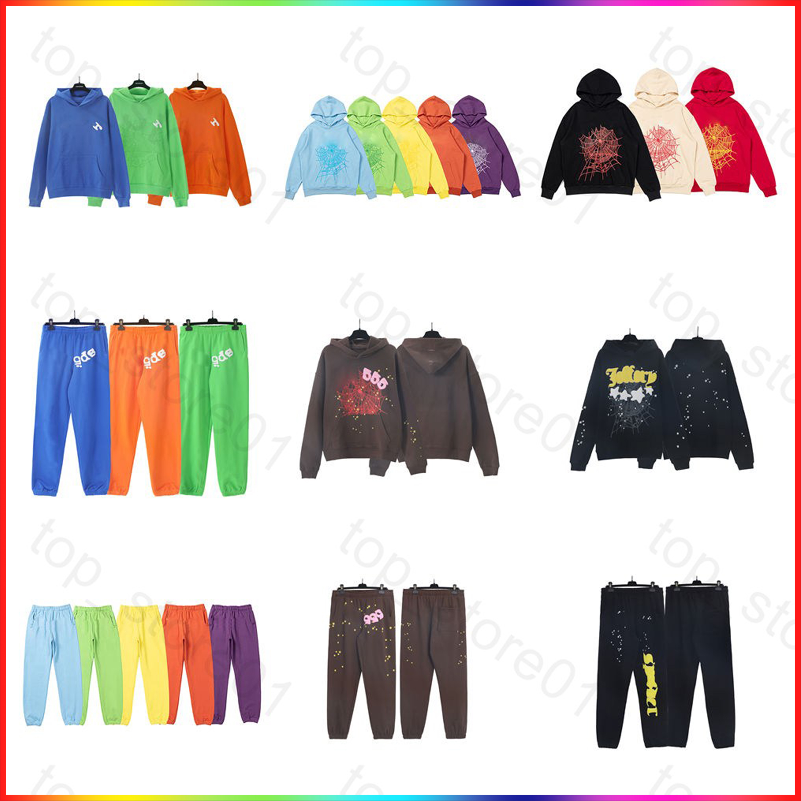 Designer Hoodies Men's Plus Size Web Hoodies & Sweatshirts Fashion Men High Quality essential Classic spider hoodie Clothing High Street Hip Hop Pullover Sweatshirt