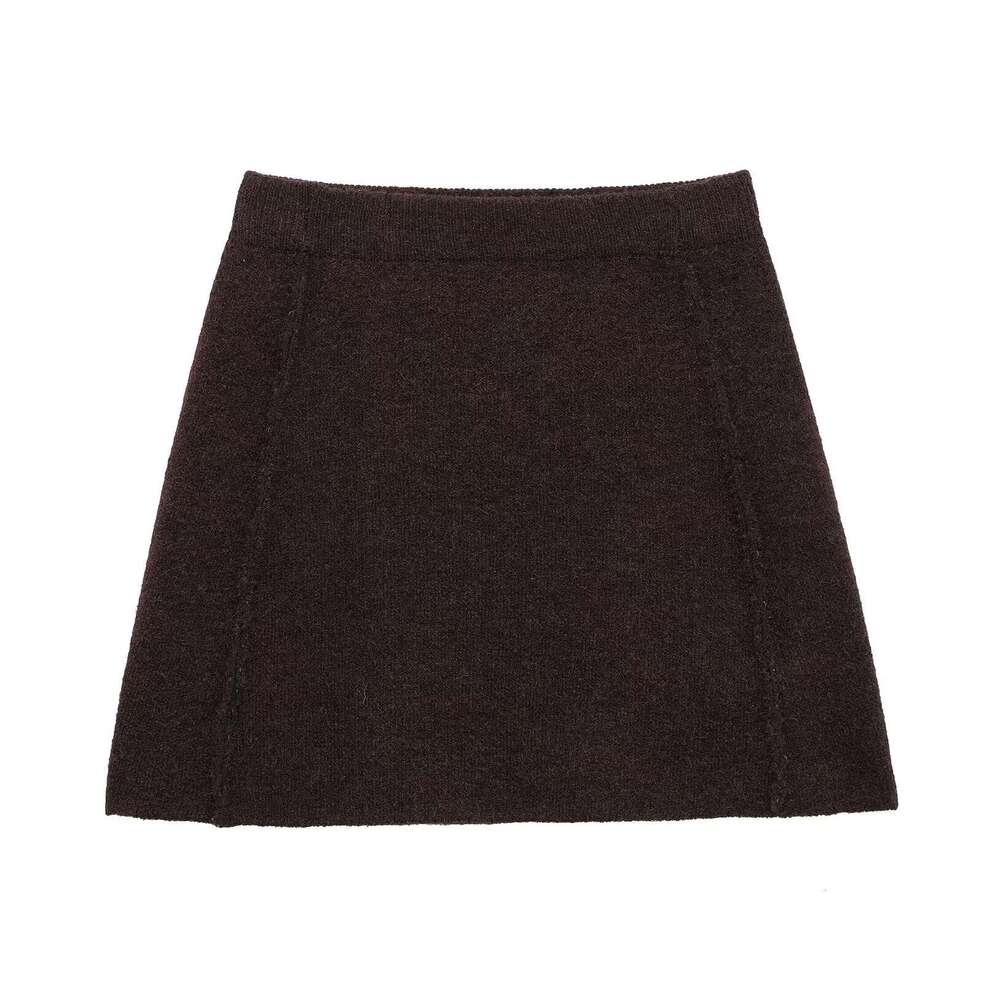 TRAFZASHEIN Women's Round Neck Long Sleeve Knitted Jacket High Waist Mini Skirt Casual Set B5