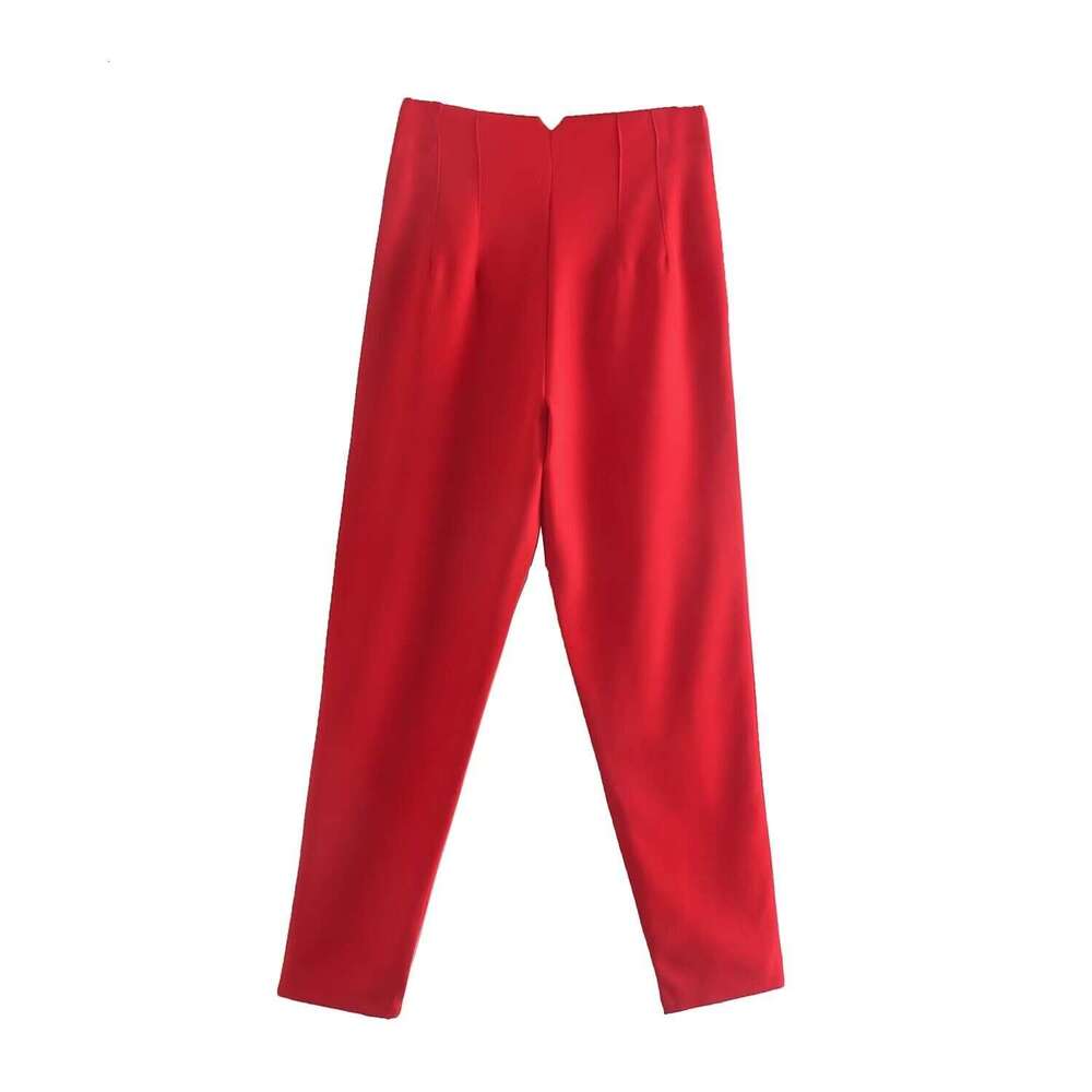 TRAFZA Discount Women's Fashion New High-Waisted Casual Long Pants B5